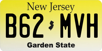 NJ license plate B62MVH
