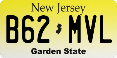 NJ license plate B62MVL