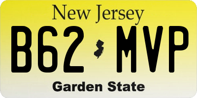 NJ license plate B62MVP