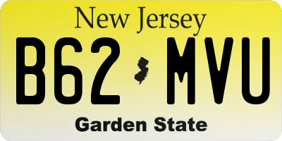 NJ license plate B62MVU