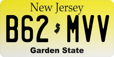 NJ license plate B62MVV