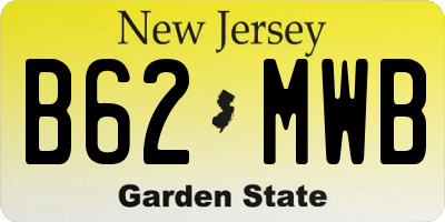 NJ license plate B62MWB