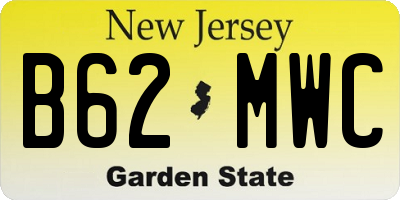 NJ license plate B62MWC