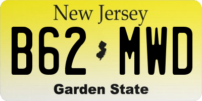 NJ license plate B62MWD