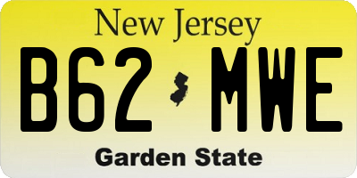 NJ license plate B62MWE
