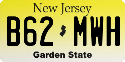 NJ license plate B62MWH