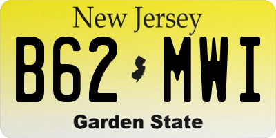NJ license plate B62MWI