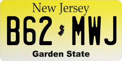 NJ license plate B62MWJ