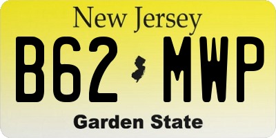NJ license plate B62MWP