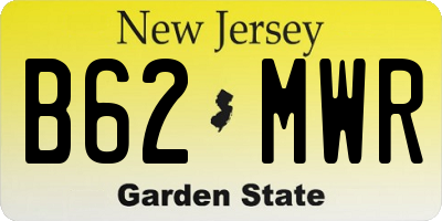 NJ license plate B62MWR