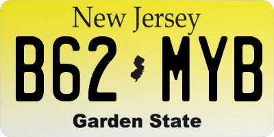 NJ license plate B62MYB