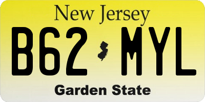 NJ license plate B62MYL
