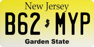 NJ license plate B62MYP