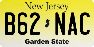 NJ license plate B62NAC