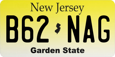 NJ license plate B62NAG