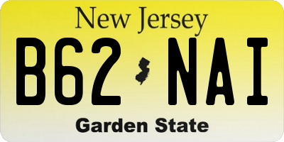 NJ license plate B62NAI