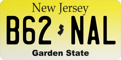 NJ license plate B62NAL