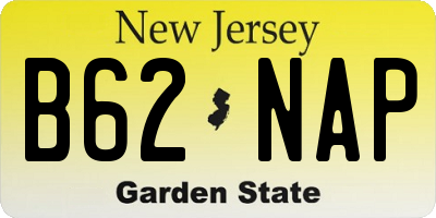 NJ license plate B62NAP