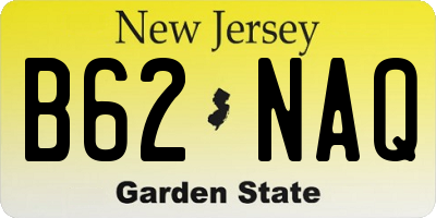 NJ license plate B62NAQ