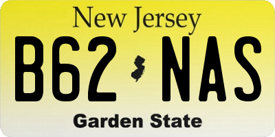 NJ license plate B62NAS