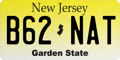 NJ license plate B62NAT