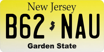 NJ license plate B62NAU