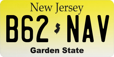 NJ license plate B62NAV