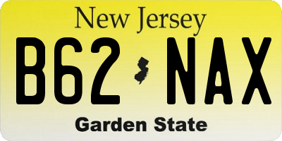 NJ license plate B62NAX