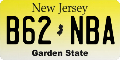 NJ license plate B62NBA