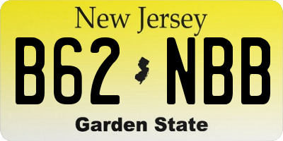 NJ license plate B62NBB
