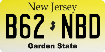 NJ license plate B62NBD