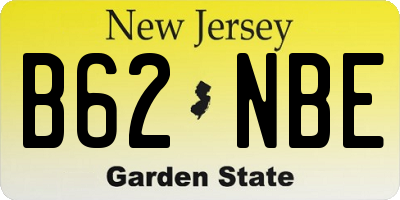 NJ license plate B62NBE