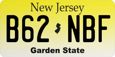 NJ license plate B62NBF