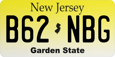 NJ license plate B62NBG