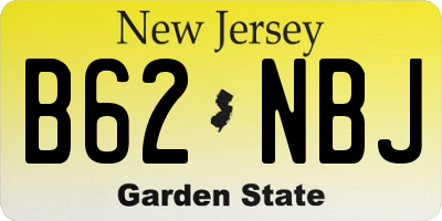 NJ license plate B62NBJ
