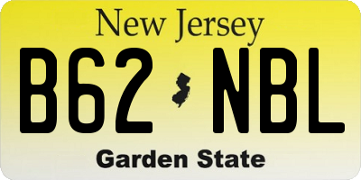 NJ license plate B62NBL
