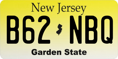 NJ license plate B62NBQ