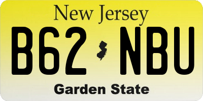 NJ license plate B62NBU