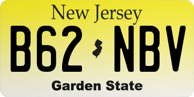 NJ license plate B62NBV