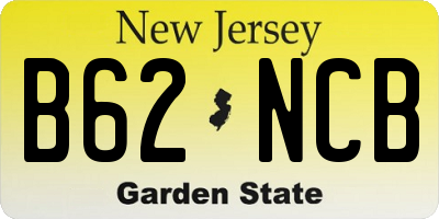 NJ license plate B62NCB