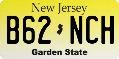 NJ license plate B62NCH