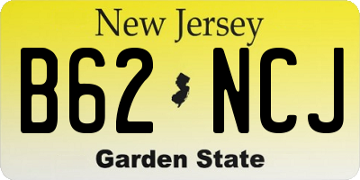 NJ license plate B62NCJ