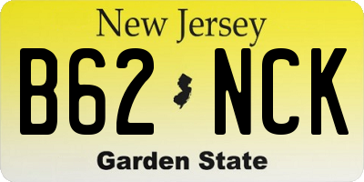 NJ license plate B62NCK