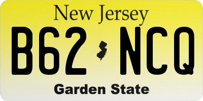 NJ license plate B62NCQ