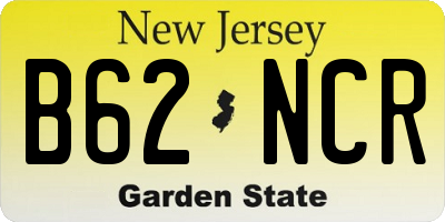 NJ license plate B62NCR