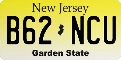 NJ license plate B62NCU