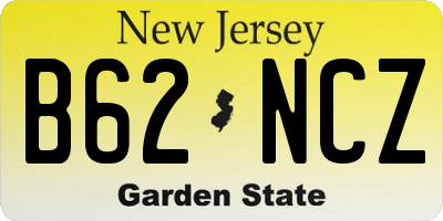 NJ license plate B62NCZ