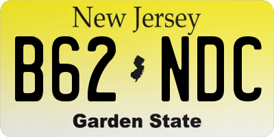 NJ license plate B62NDC