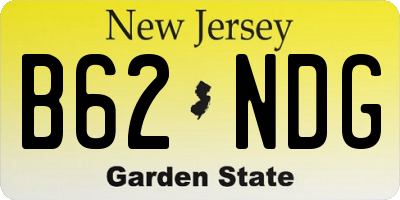 NJ license plate B62NDG