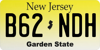 NJ license plate B62NDH